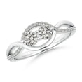 thumbnail image 1 of ANGARA Natural Diamond Infinity Twist Engagement Ring in 14K White Gold for Women (Size-3.8mm| Color-K| Clarity-I3) | April Birthstone, Anniversary, Jewelry Gift for Women | Natural Diamond Ring, 1 of 7