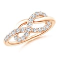 thumbnail image 1 of ANGARA Natural 0.4 Ct. Diamond Infinity Ring in 14K Rose Gold for Women (Ring Size: 3), 1 of 8