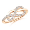 thumbnail image 1 of ANGARA Natural 0.4 Ct. Diamond Infinity Ring in 14K Rose Gold for Women (Ring Size: 9), 1 of 8