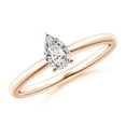 thumbnail image 1 of ANGARA Natural 0.4 Ct. Diamond Solitaire Engagement Ring in 14K Rose Gold for Women (Ring Size: 3.5), 1 of 9