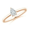 thumbnail image 1 of ANGARA Natural Solitaire Diamond Engagement Ring in 14K Rose Gold for Women (Size-6x4mm| Color-G| Clarity-VS2) | April Birthstone, Anniversary, Jewelry Gift for Women | Natural Diamond Ring, 1 of 8