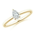 thumbnail image 1 of ANGARA Natural Solitaire Diamond Engagement Ring in 14K Yellow Gold for Women (Size-6x4mm| Color-G| Clarity-VS2) | April Birthstone, Anniversary, Jewelry Gift for Women | Natural Diamond Ring, 1 of 8