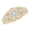 thumbnail image 1 of ANGARA Natural 0.4 Ct. Diamond Vintage Inspired Engagement Ring in 14K Yellow Gold for Women (Ring Size: 12), 1 of 9