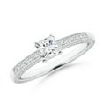 thumbnail image 1 of ANGARA Natural 0.42 Ct. Diamond Vintage Inspired Ring in 14K White Gold for Women (Ring Size: 3), 1 of 10
