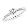 thumbnail image 1 of ANGARA Natural Solitaire Diamond Engagement Ring in 14K White Gold for Women (Size-4.9mm| Color-I-J| Clarity-I1-I2) | April Birthstone, Anniversary, Jewelry Gift for Women | Natural Diamond Ring, 1 of 10