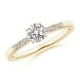 thumbnail image 1 of ANGARA Natural 0.43 Ct. Diamond Classic Engagement Ring in 14K Yellow Gold for Women (Ring Size: 11.5), 1 of 10