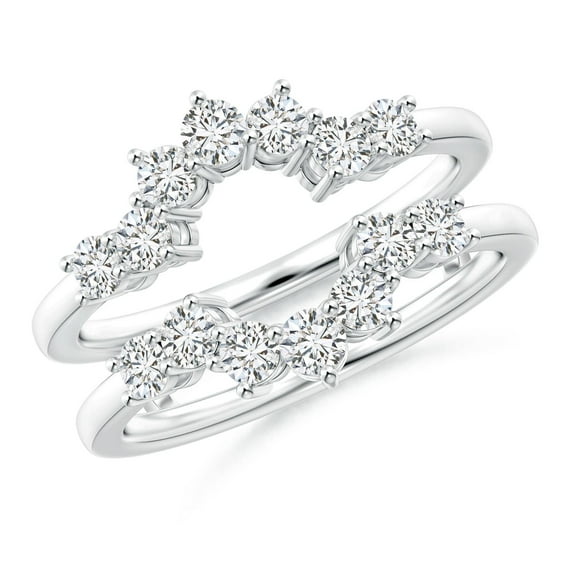ANGARA Natural Diamond Sunburst Engagement Ring Wrap in 14K White Gold for Women (Size-2.6mm| Color-H| Clarity-SI2) | April Birthstone, Anniversary, Jewelry Gift for Women | Natural Diamond Ring