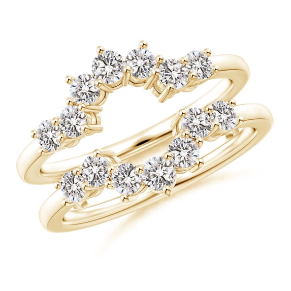 ANGARA Natural Diamond Sunburst Engagement Ring Wrap in 14K Yellow Gold for Women (Size-2.6mm| Color-I-J| Clarity-I1-I2) | April Birthstone, Anniversary, Jewelry Gift for Women | Natural Diamond Ring