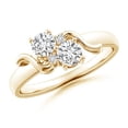 thumbnail image 1 of ANGARA Natural 0.46 Ct. Diamond Fashion Ring in 14K Yellow Gold for Women (Ring Size: 11.5), 1 of 8
