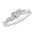 thumbnail image 1 of ANGARA Natural 0.47 Ct. Diamond Classic Ring in Sterling Silver for Women (Ring Size: 10.5), 1 of 10