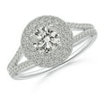 thumbnail image 1 of ANGARA Natural 0.47 Ct. Diamond Halo Engagement Ring in 14K White Gold for Women (Ring Size: 8), 1 of 9
