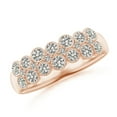thumbnail image 1 of ANGARA Natural Diamond Bezel-Set Two-Layer Cobblestone Ring in 14K Rose Gold for Women (Size-2.5mm| Color-K| Clarity-I3) | April Birthstone, Anniversary, Jewelry Gift for Women | Natural Diamond Ring, 1 of 9