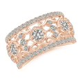 thumbnail image 1 of ANGARA Natural 0.48 Ct. Diamond Non Eternity Ring in 14K Rose Gold for Women (Ring Size: 3), 1 of 9