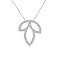 thumbnail image 1 of ANGARA Natural Nature Inspired Diamond Leaf Pendant in 14K White Gold for Women (Size-1.4mm| Color-K| Clarity-I3) | April Birthstone, Anniversary, Jewelry Gift for Women | Natural Diamond Necklace, 1 of 7