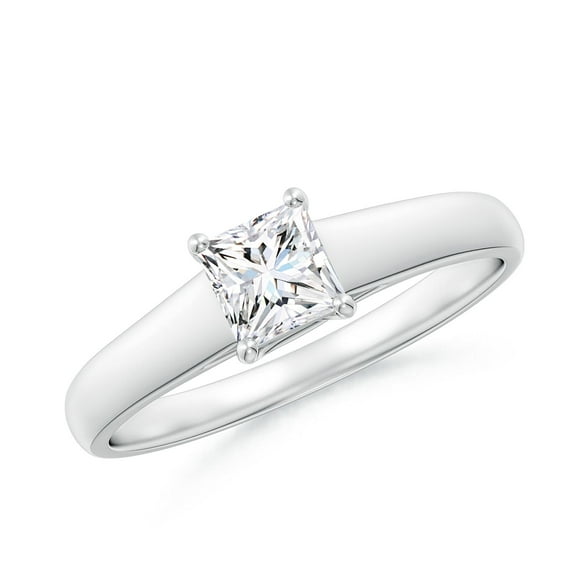ANGARA Natural Diamond Solitaire Engagement Ring in 14K White Gold for Women (Size-4.4mm| Color-G| Clarity-VS2) | April Birthstone, Anniversary, Jewelry Gift for Women | Natural Diamond Ring