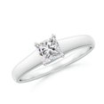 thumbnail image 1 of ANGARA Natural Diamond Solitaire Engagement Ring in 14K White Gold for Women (Size-4.4mm| Color-I-J| Clarity-I1-I2) | April Birthstone, Anniversary, Jewelry Gift for Women | Natural Diamond Ring, 1 of 9
