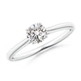 thumbnail image 1 of ANGARA Natural Diamond Tapered Cathedral Engagement Ring in 14K White Gold for Women (Size-5.1mm| Color-I-J| Clarity-I1-I2) | Anniversary, Jewelry Gift for Women | Natural Diamond Ring, 1 of 10