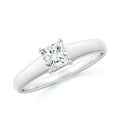 thumbnail image 1 of ANGARA Natural Diamond Solitaire Engagement Ring in 14K White Gold for Women (Size-4.4mm| Color-G| Clarity-VS2) | April Birthstone, Anniversary, Jewelry Gift for Women | Natural Diamond Ring, 1 of 9