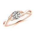 thumbnail image 1 of ANGARA Natural 0.5 Ct. Diamond Solitaire Ring in 14K Rose Gold for Women (Ring Size: 11.5), 1 of 10