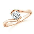 thumbnail image 1 of ANGARA Natural Semi Solitaire Diamond Bypass Ring in 14K Rose Gold for Women (Size-5.1mm| Color-G| Clarity-VS2) | April Birthstone, Anniversary, Jewelry Gift for Women | Natural Diamond Ring, 1 of 10