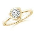 thumbnail image 1 of ANGARA Natural Solitaire Diamond Floral Ring in 14K Yellow Gold for Women (Size-5.1mm | Color-H | Clarity-SI2) | April Birthstone, Birthday, Anniversary, Jewelry Gift for Women | Natural Diamond Ring, 1 of 9