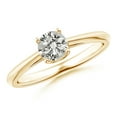 thumbnail image 1 of ANGARA Natural 0.5 Ct. Diamond Solitaire Ring in 14K Yellow Gold for Women (Ring Size: 12), 1 of 11