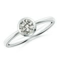 thumbnail image 1 of ANGARA Natural 0.5 Ct. Diamond Solitaire Ring in Sterling Silver for Women (Ring Size: 10), 1 of 10