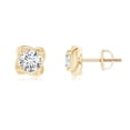 thumbnail image 1 of ANGARA Natural Diamond Pinwheel Stud Earrings in 14K Yellow Gold for Women (Size-4.1mm| Color-G| Clarity-VS2) | April Birthstone, Anniversary, Jewelry Gift for Women | Natural Diamond Earrings, 1 of 7