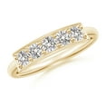 thumbnail image 1 of ANGARA Natural 0.53 Ct. Diamond Stackable Stackable Ring in 14K Yellow Gold for Women (Ring Size: 3), 1 of 11