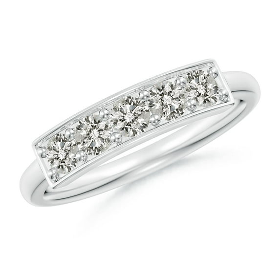ANGARA Natural 0.53 Ct. Diamond Stackable Stackable Ring in Sterling Silver for Women (Ring Size: 3.5)