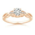 thumbnail image 1 of ANGARA Natural Infinity Twist Diamond Promise Ring in 14K Rose Gold for Women (Size-5.2mm| Color-H| Clarity-SI2) | April Birthstone, Anniversary, Jewelry Gift for Women | Natural Diamond Ring, 1 of 9