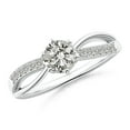 thumbnail image 1 of ANGARA Natural 0.55 Ct. Diamond Infinity Ring in 14K White Gold for Women (Ring Size: 3), 1 of 8