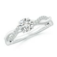 thumbnail image 1 of ANGARA Natural Solitaire Diamond Engagement Ring in 14K White Gold for Women (Size-5.2mm| Color-H| Clarity-SI2) | April Birthstone, Anniversary, Jewelry Gift for Women | Natural Diamond Ring, 1 of 10