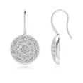 thumbnail image 1 of ANGARA Natural Diamond Circle Earrings with Fish Hook in 14K White Gold for Women (Size-1.6mm| Color-I-J| Clarity-I1-I2) | Anniversary, Jewelry Gift for Women | Natural Diamond Earrings, 1 of 6