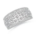 thumbnail image 1 of ANGARA Natural 0.61 Ct. Diamond Non Eternity Anniversary Ring in 14K White Gold for Women (Ring Size: 3.5), 1 of 9