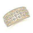 thumbnail image 1 of ANGARA Natural 0.61 Ct. Diamond Non Eternity Anniversary Ring in 14K Yellow Gold for Women (Ring Size: 3), 1 of 9