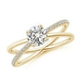 thumbnail image 1 of ANGARA Natural 0.63 Ct. Diamond Classic Engagement Ring in 14K Yellow Gold for Women (Ring Size: 11.5), 1 of 10