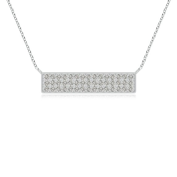 ANGARA Natural 0.63 Ct. Diamond Fashion Pendant Necklace in 14K White Gold for Women with 18 Inch Chain