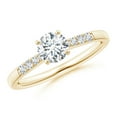 thumbnail image 1 of ANGARA Natural 0.65 Ct. Diamond Classic Engagement Ring in 14K Yellow Gold for Women (Ring Size: 12), 1 of 10