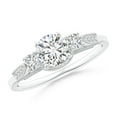 thumbnail image 1 of ANGARA Natural 0.65 Ct. Diamond Vintage Inspired Engagement Ring in 14K White Gold for Women (Ring Size: 11.5), 1 of 8