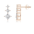 thumbnail image 1 of ANGARA Natural 0.66 Ct. Diamond Fashion Stud Earrings in 14K Rose Gold for Women, 1 of 6