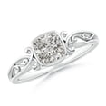 thumbnail image 1 of ANGARA Natural 0.69 Ct. Diamond Solitaire Ring in Sterling Silver for Women (Ring Size: 12), 1 of 10
