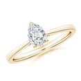thumbnail image 1 of ANGARA Natural 0.71 Ct. Diamond Solitaire Engagement Ring in 14K Yellow Gold for Women (Ring Size: 3), 1 of 10