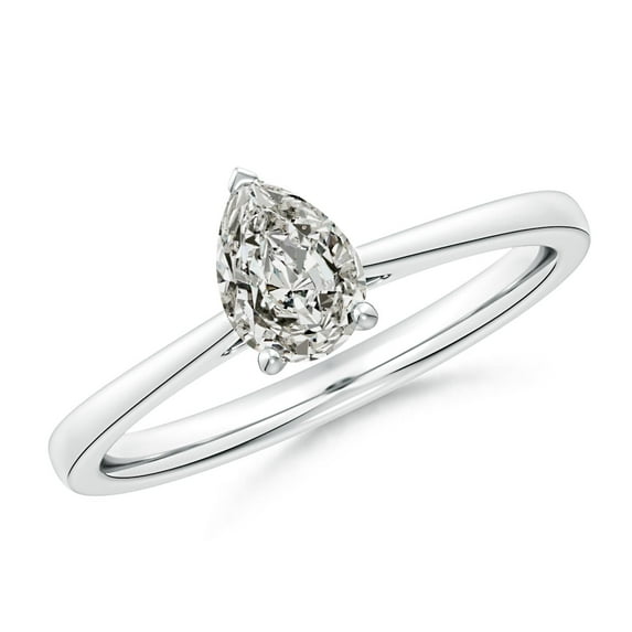 ANGARA Natural 0.71 Ct. Diamond Solitaire Engagement Ring in Sterling Silver for Women (Ring Size: 5.5)