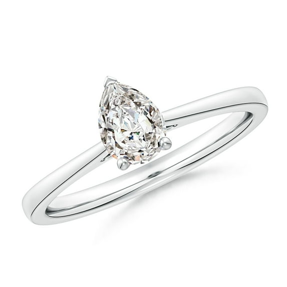 ANGARA Natural 0.71 Ct. Diamond Solitaire Engagement Ring in Sterling Silver for Women (Ring Size: 6.5)