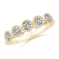 thumbnail image 1 of ANGARA Natural 0.73 Ct. Diamond Non Eternity Stackable Ring in 14K Yellow Gold for Women (Ring Size: 12), 1 of 8