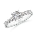 thumbnail image 1 of ANGARA Natural Solitaire Diamond Engagement Ring in 14K White Gold for Women (Size-5.25mm| Color-I-J| Clarity-I1-I2) | April Birthstone, Anniversary, Jewelry Gift for Women | Natural Diamond Ring, 1 of 9