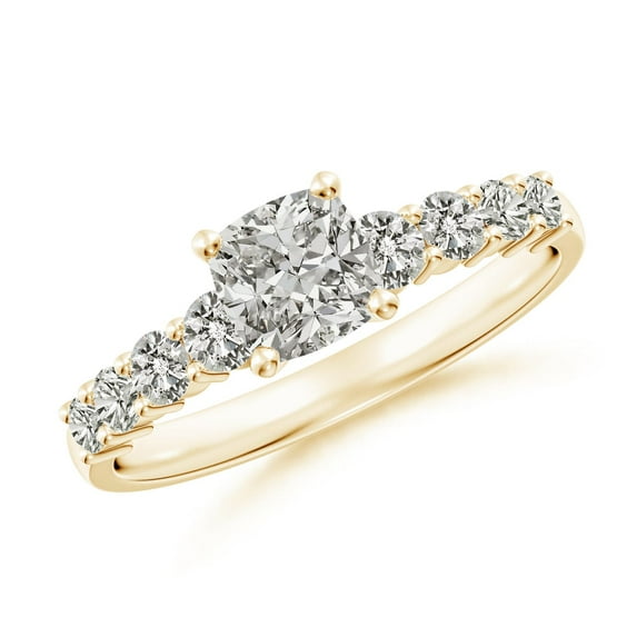 ANGARA Natural 0.75 Ct. Diamond Classic Engagement Ring in 14K Yellow Gold for Women (Ring Size: 12)