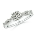 thumbnail image 1 of ANGARA Natural 0.75 Ct. Diamond Classic Engagement Ring in Sterling Silver for Women (Ring Size: 7), 1 of 10