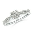 thumbnail image 1 of ANGARA Natural 0.75 Ct. Diamond Classic Engagement Ring in Sterling Silver for Women (Ring Size: 7), 1 of 10
